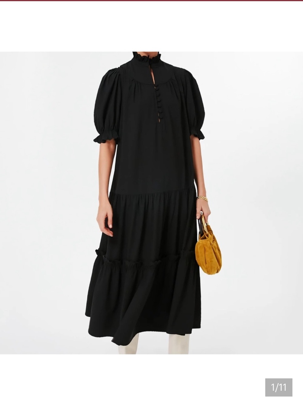 Tuckernuck Pomander Place Black Selena Midi Dress Size XXS